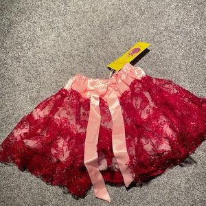 NWT Kaiya Eve Girls Size 12 TuTu with Red Lace